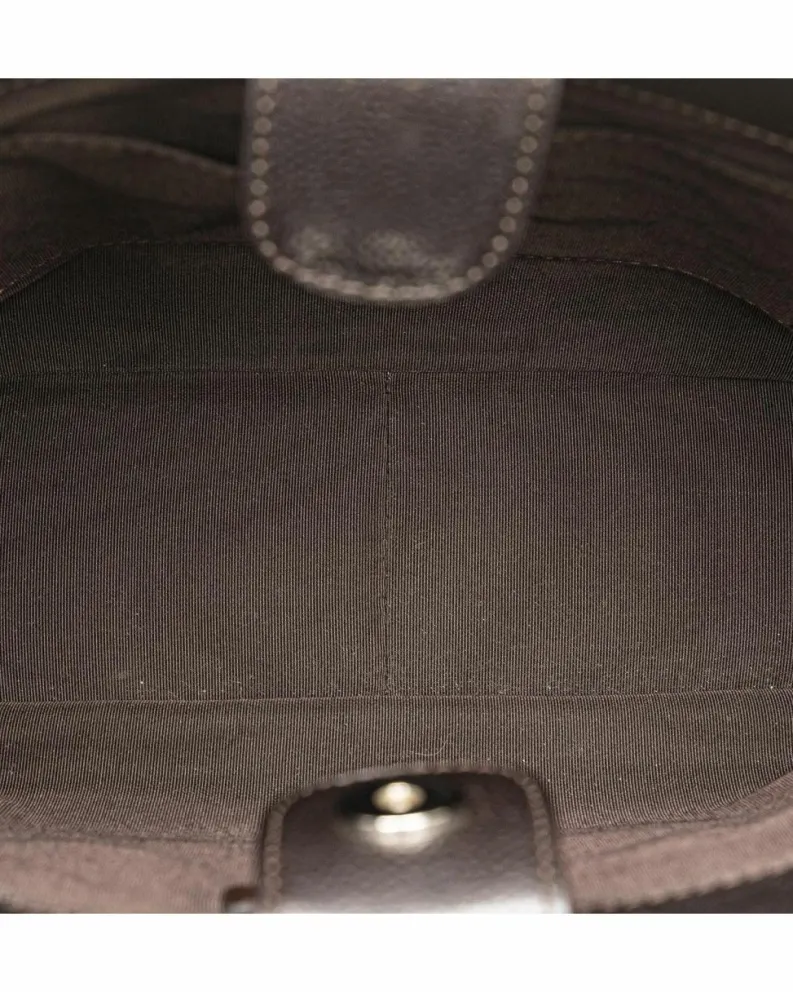 Tote Bags*Chanel Preloved Quilted Leather Tote Bag with Chain Handles and Multiple Black