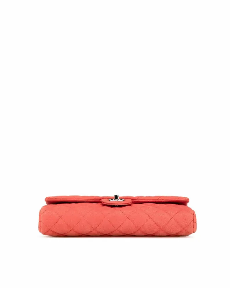 Shoulder Bags*Chanel Preloved Quilted Leather Flap Shoulder Bag with Chain Strap and Twist Red