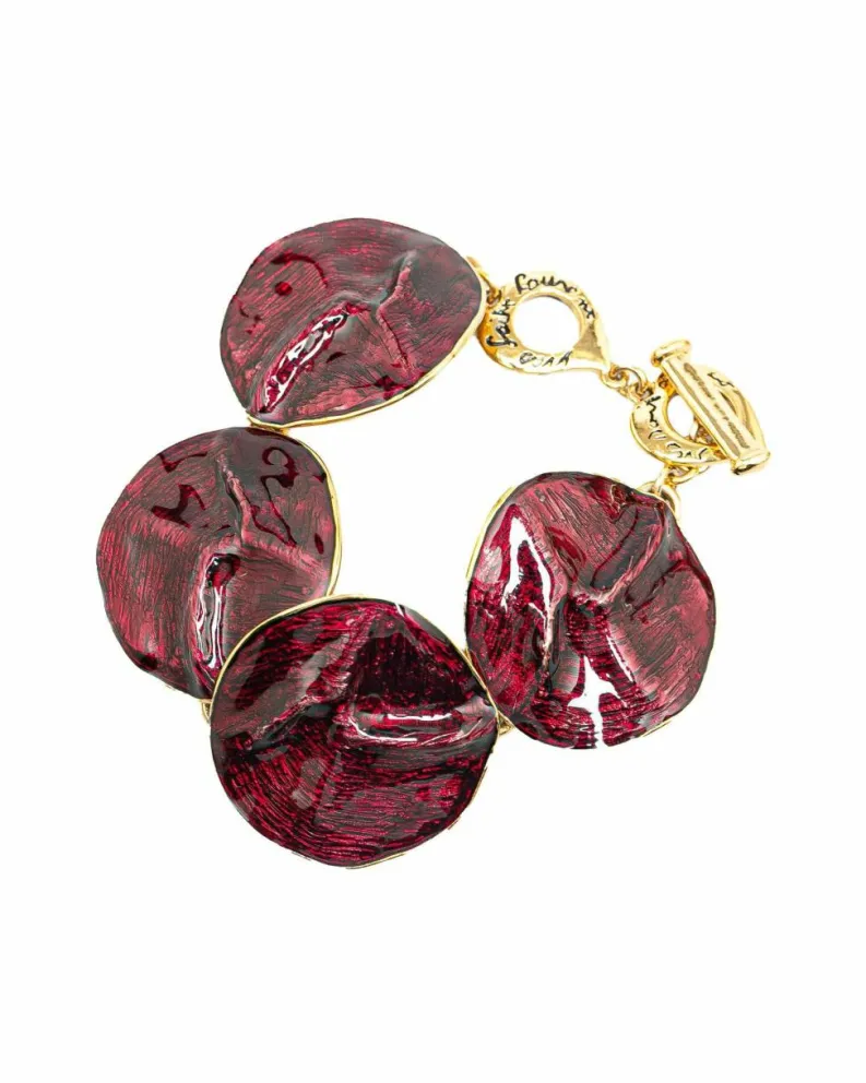 Bracelets*Yves Saint Laurent Preloved Red Enamel Bracelet Purple