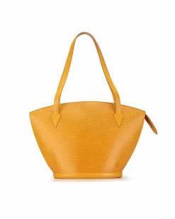 Tote Bags*Louis Vuitton Preloved Sac Plat Epi Leather Tote Bag Yellow