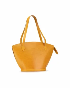 Tote Bags*Louis Vuitton Preloved Sac Plat Epi Leather Tote Bag Yellow