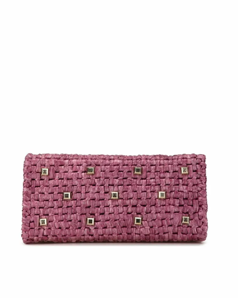 Tote Bags*Ferragamo Preloved Salvatore Studio Straw Tote Bag - Pink