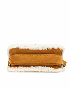 Cross-Body Bags*Gucci Preloved Shearling Trimmed Suede Crossbody Bag with Horsebit Detail Brown