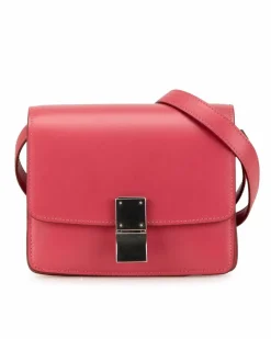 Cross-Body Bags*Celine Preloved Small Calfskin Classic Box Crossbody Bag with Interior Slip Pink