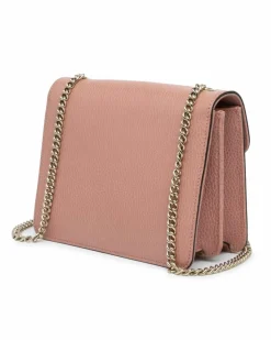 Cross-Body Bags*Gucci Preloved Small Calfskin Interlocking G Crossbody Bag with Chain Strap Pink