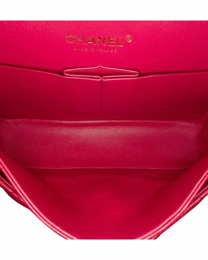 Shoulder Bags*Chanel Preloved Small Classic Double Flap Quilted Leather Shoulder Bag Pink