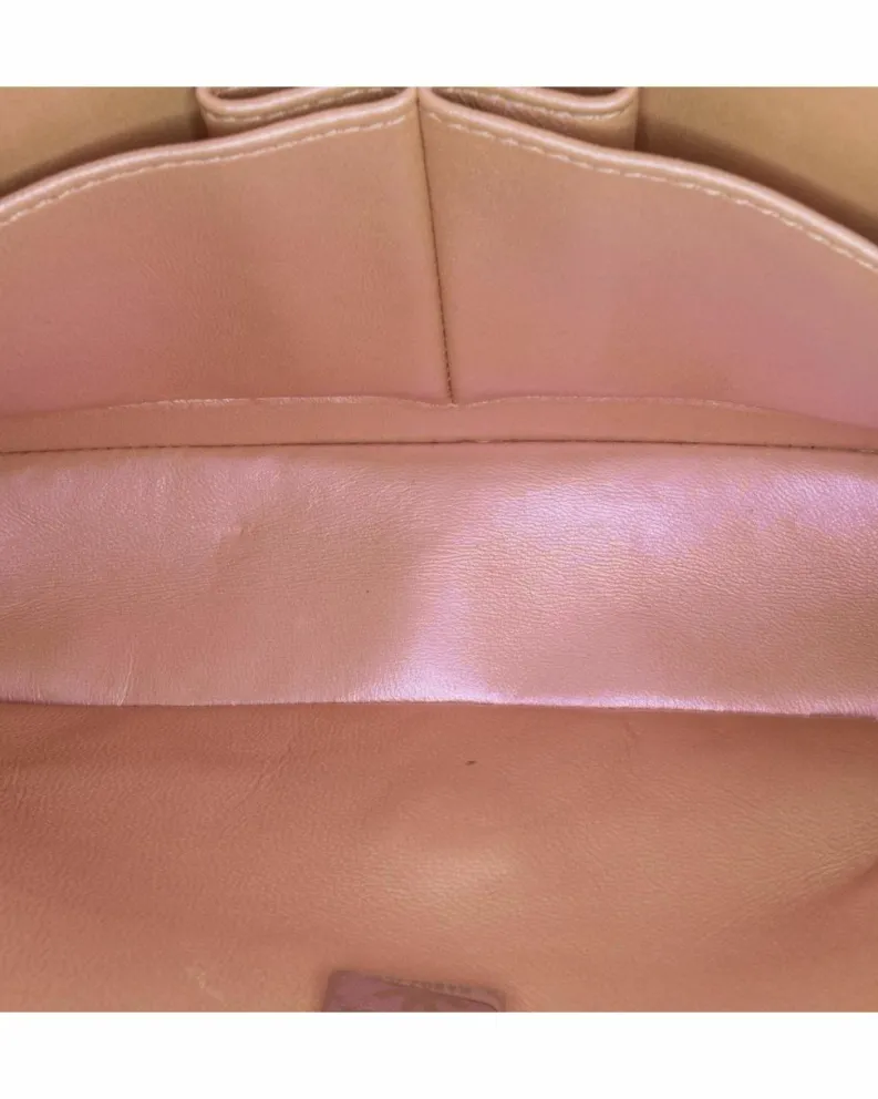 Shoulder Bags*Chanel Preloved Small Classic Iridescent Lambskin Double Flap Shoulder Bag Pink