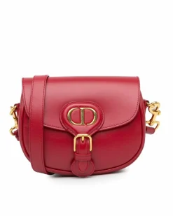 Cross-Body Bags*Dior Preloved Small Leather Crossbody Bag with Adjustable Strap Red