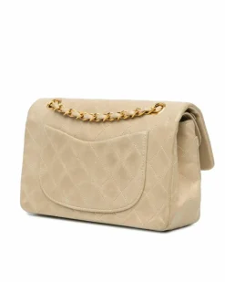 Shoulder Bags*Chanel Preloved Small Quilted Lambskin Double Flap Shoulder Bag with Chain Brown