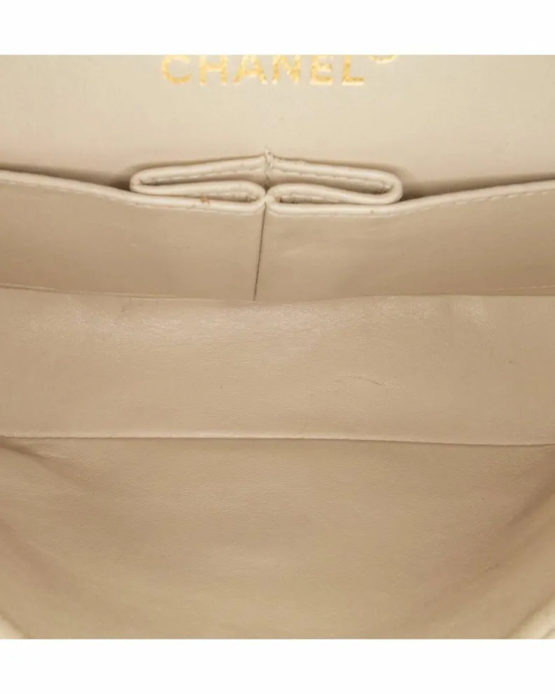 Shoulder Bags*Chanel Preloved Small Quilted Lambskin Double Flap Shoulder Bag with Chain Brown