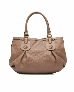 Tote Bags*Gucci Preloved Soho Disco Leather Tote Bag Brown