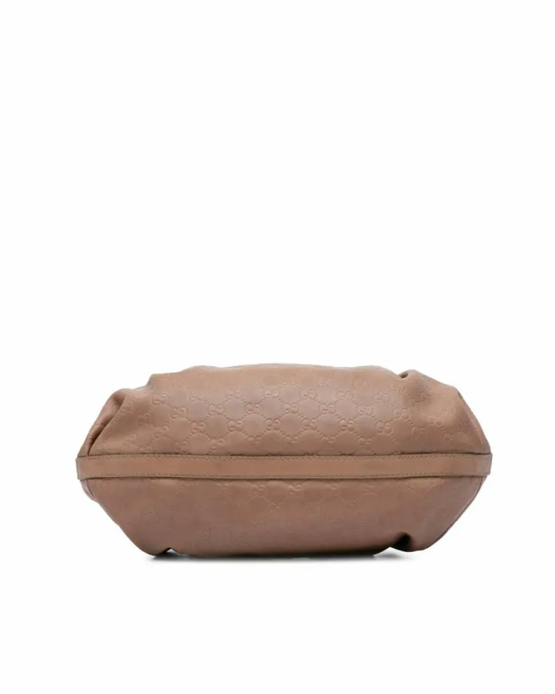 Tote Bags*Gucci Preloved Soho Disco Leather Tote Bag Brown