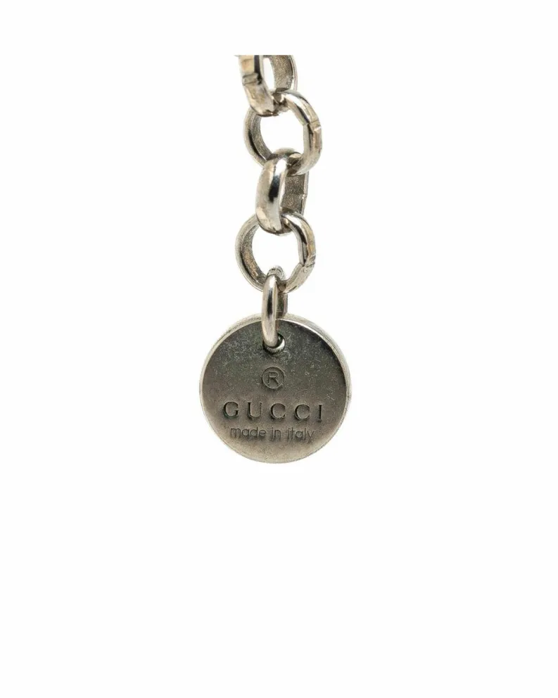 Necklaces*Gucci Preloved Sterling G Pendant Necklace with Spring Ring Closure Silver