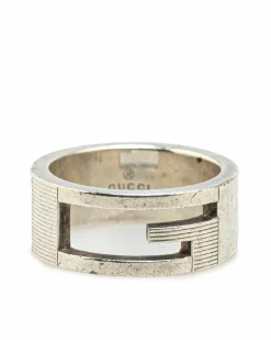 Rings*Gucci Preloved Sterling G Cutout Ring Silver