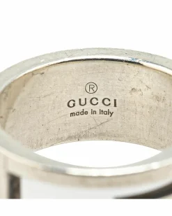 Rings*Gucci Preloved Sterling G Cutout Ring Silver