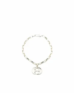 Bracelets*Gucci Preloved Sterling Interlocking G Charm Bracelet Silver