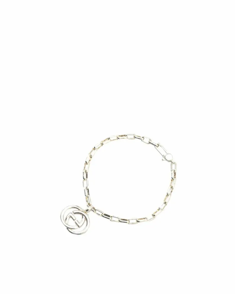 Bracelets*Gucci Preloved Sterling Interlocking G Charm Bracelet Silver