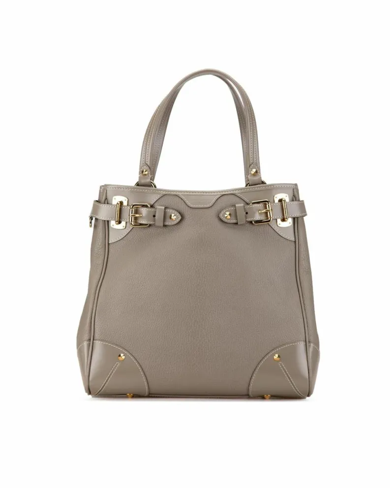 Tote Bags*Louis Vuitton Preloved Suhali Le Majestueux Leather Tote with Zip and Slip Pockets Brown