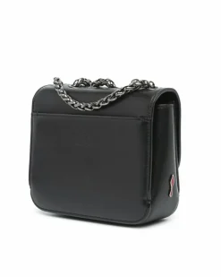Cross-Body Bags*Christian Louboutin Preloved Sweet Charity Leather Crossbody with Bow Details Black