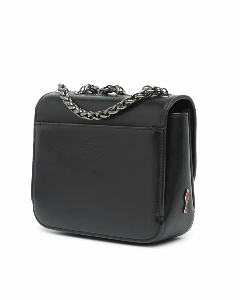 Cross-Body Bags*Christian Louboutin Preloved Sweet Charity Leather Crossbody with Bow Details Black
