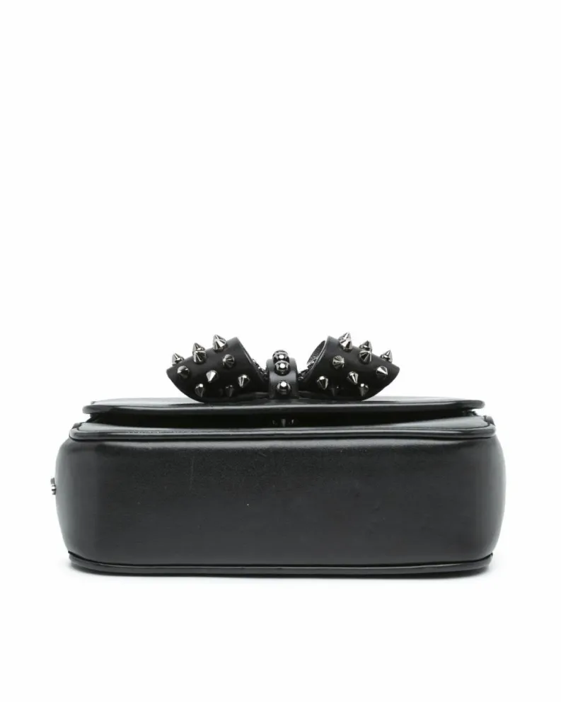 Cross-Body Bags*Christian Louboutin Preloved Sweet Charity Leather Crossbody with Bow Details Black