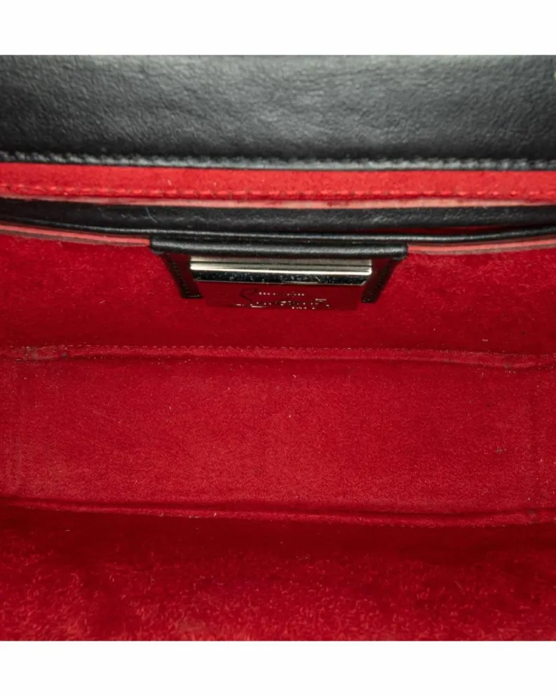 Cross-Body Bags*Christian Louboutin Preloved Sweet Charity Leather Crossbody with Bow Details Black