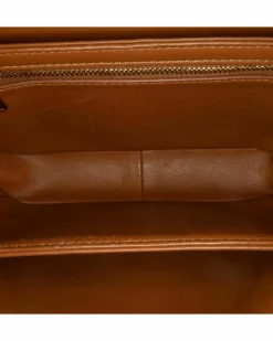 Cross-Body Bags*Celine Preloved Teen Triomphe Canvas Crossbody Bag with Leather Trim Brown