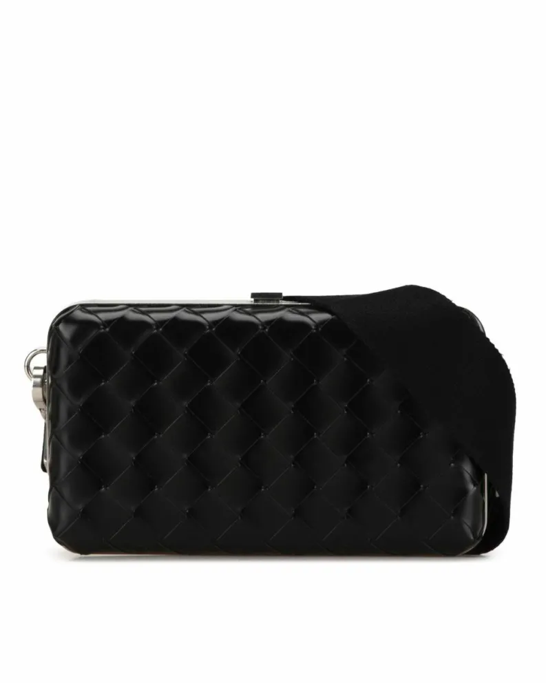 Cross-Body Bags*Bottega Veneta Preloved The Pouch Intrecciato Leather Crossbody Bag Black