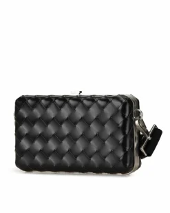 Cross-Body Bags*Bottega Veneta Preloved The Pouch Intrecciato Leather Crossbody Bag Black