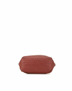 Tote Bags*Bottega Veneta Preloved The Pouch Intrecciato Leather Tote Bag Red