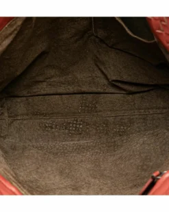 Tote Bags*Bottega Veneta Preloved The Pouch Intrecciato Leather Tote Bag Red