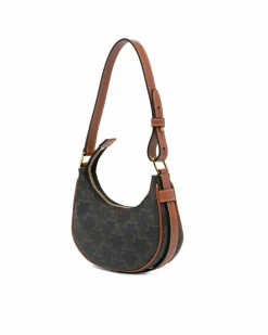Shoulder Bags*Celine Preloved Triomphe Mini Shoulder Bag Brown