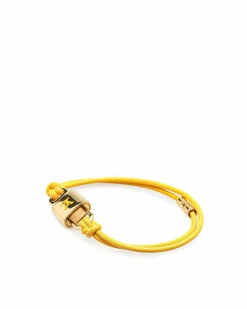 Bracelets*Louis Vuitton Preloved Leather Padlock Bracelet Luxury Padlock Bracelet in Yellow