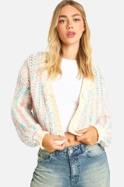 Cardigans|Jumpers & Cardigans*boohoo Premium Chunky Hand Knit Cardigan blue