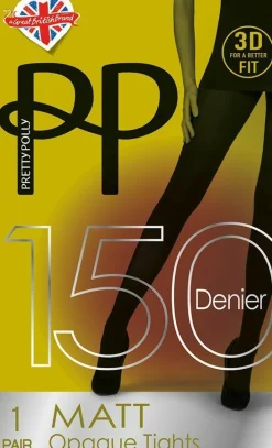Tights & Socks|Tights & Socks*Pretty Polly Premium Opaques 150 Denier 3D Matt Tights - Black