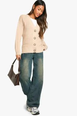 Cardigans|Up To 80% Off Winter Warmers*boohoo Premium Rib Oversized Slouchy Knitted Cardigan oatmeal