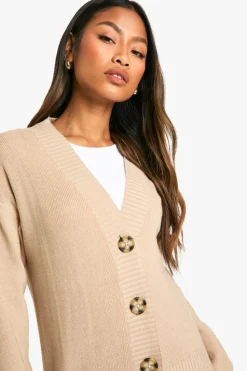 Cardigans|Up To 80% Off Winter Warmers*boohoo Premium Rib Oversized Slouchy Knitted Cardigan oatmeal