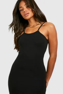 Bodycon Dresses*boohoo Premium Super Soft Racer Low Scoop Midaxi Dress black