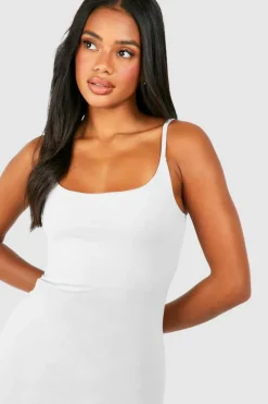 Bodycon Dresses*boohoo Premium Super Soft Strappy Bodycon Maxi Dress grey marl