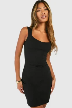 Bodycon Dresses|Mini Dresses*boohoo Premium Super Soft Sweetheart Mini Dress black