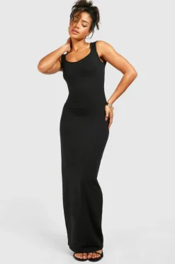 Bodycon Dresses*boohoo Premium Super Soft Sweetheart Maxi Dress black