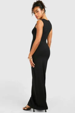 Bodycon Dresses*boohoo Premium Super Soft Sweetheart Maxi Dress black