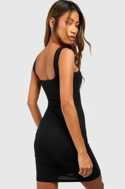Bodycon Dresses*boohoo Premium Super Soft Wide Strap Mini Dress black