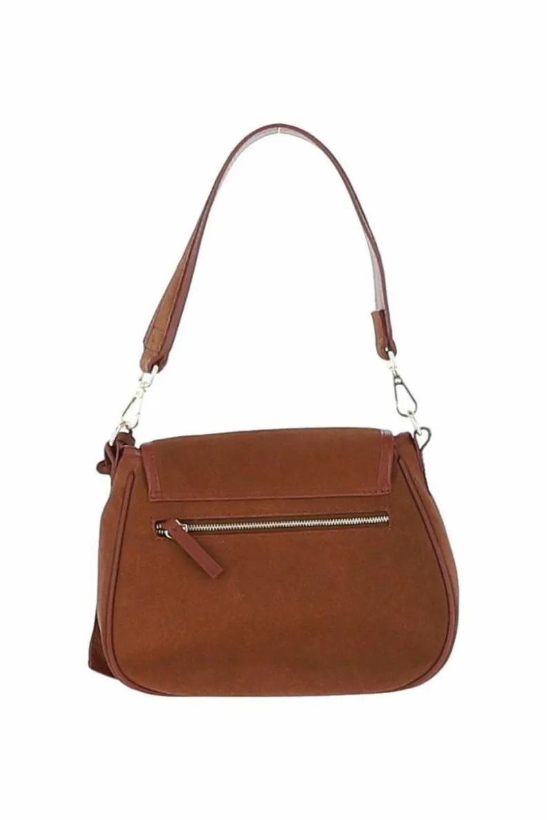 Cross-Body Bags*Ashwood Leather Prestigio Puro' Soft Suede Leather Shoulder Crossbody Bag Tan