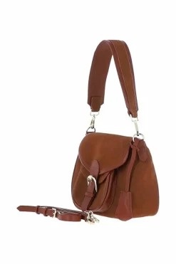 Cross-Body Bags*Ashwood Leather Prestigio Puro' Soft Suede Leather Shoulder Crossbody Bag Tan