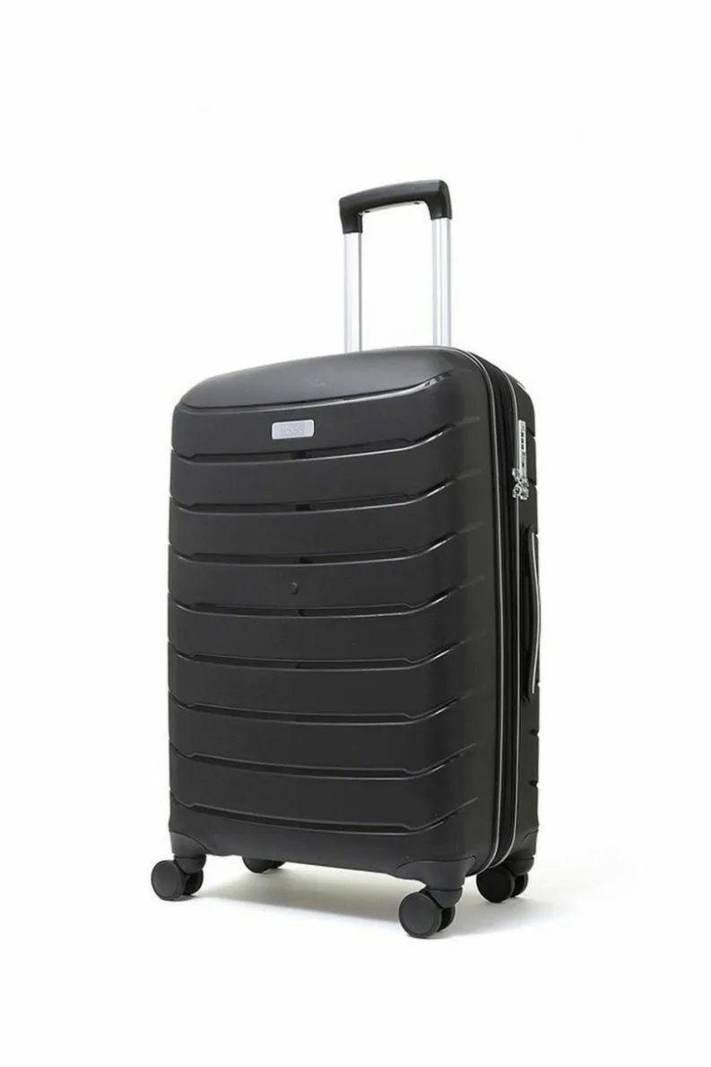 Handbags*Rock Prime 8 Wheel Hardshell Expandable Suitcase Small Black