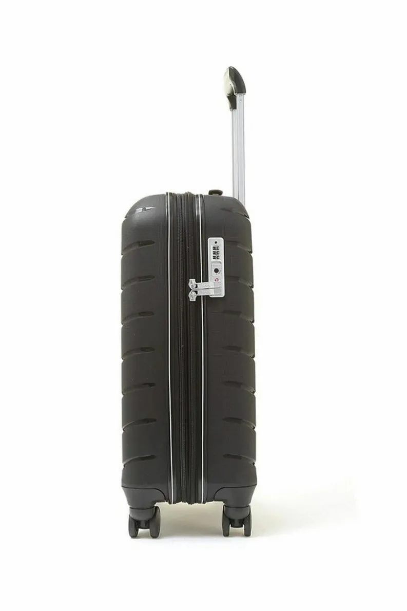 Handbags*Rock Prime 8 Wheel Hardshell Expandable Suitcase Small Black