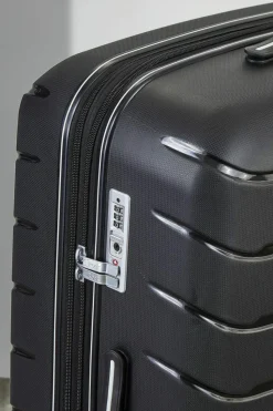 Handbags*Rock Prime 8 Wheel Hardshell Expandable Suitcase Small Black