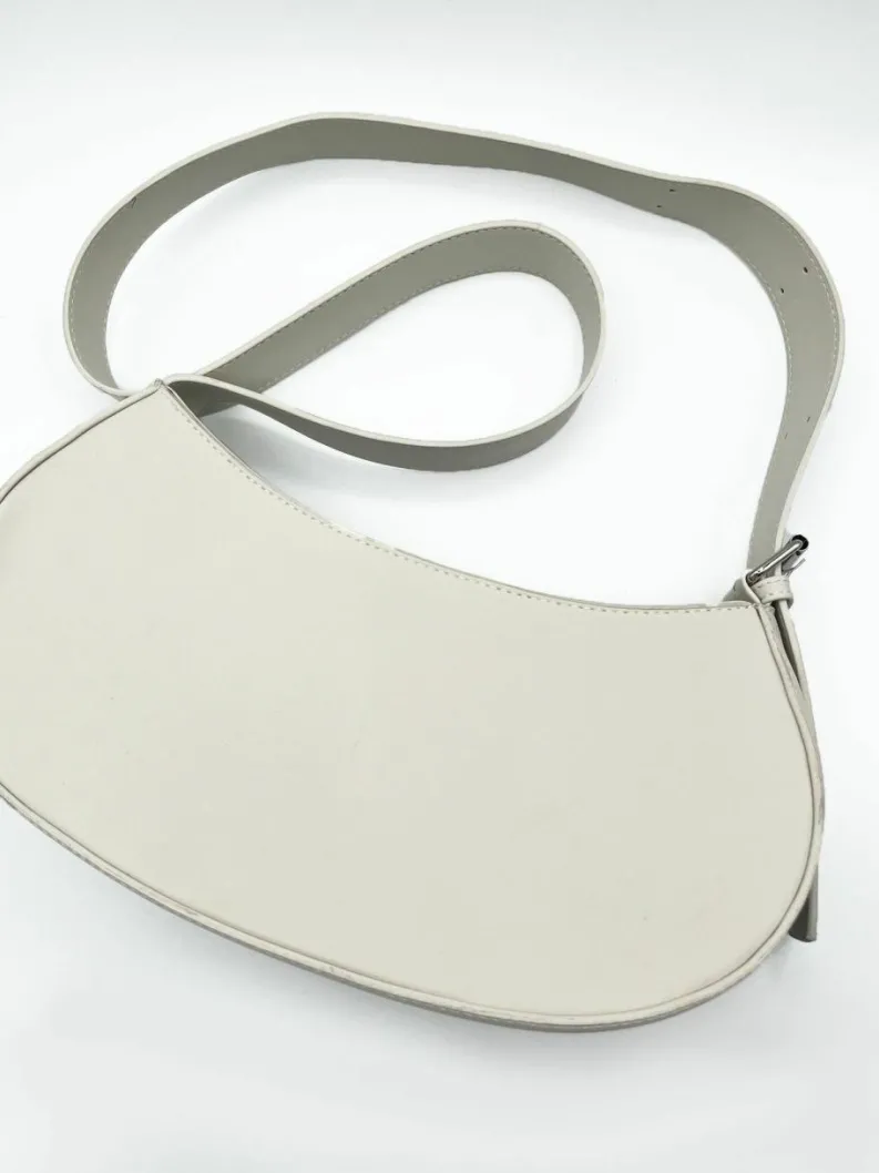 Shoulder Bags*SVNX PU Leather Saddle Bag Stone