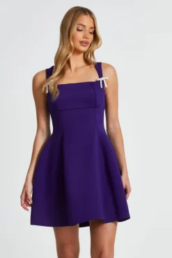 A Line Dresses|Skater Dresses*Quiz A-Line Mini Dress Purple